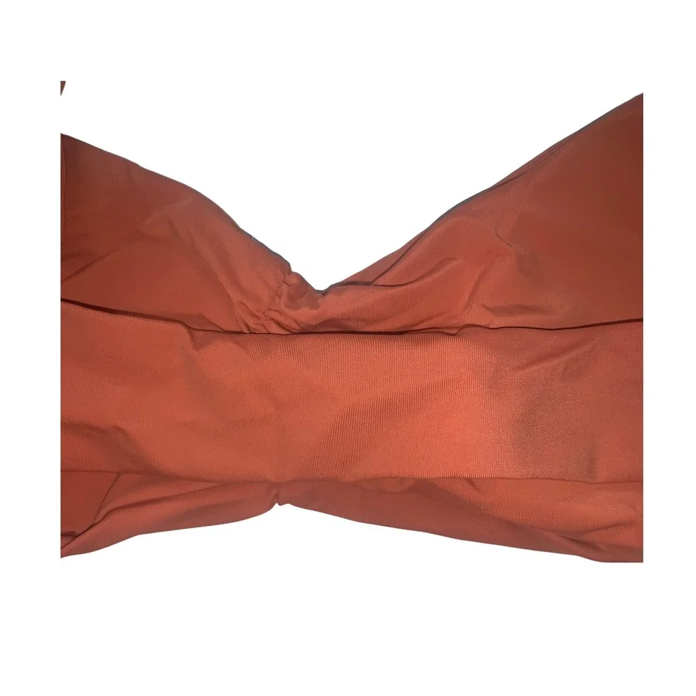 NEW Andie Swim The Symi Bikini‎ Top Cedar Orange AT263-CEDR Womens Large